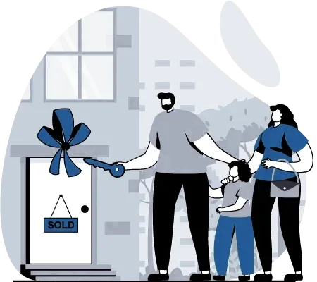 Aqar Property Clients Receiving their Home Icon