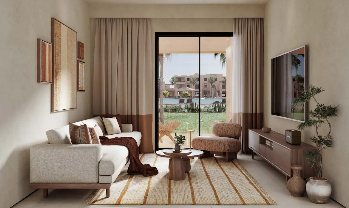 Nuba El Gouna 1 Bedroom Apartment Living Area