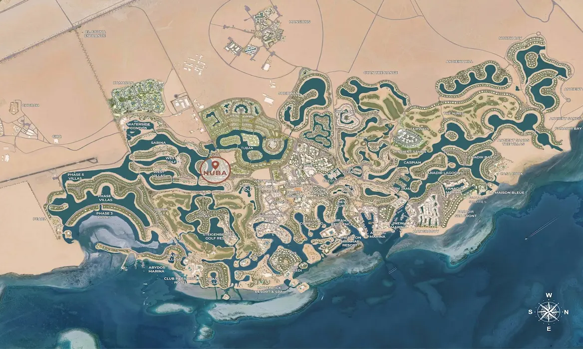 Nuba El Gouna Location on El Gouna Master Plan