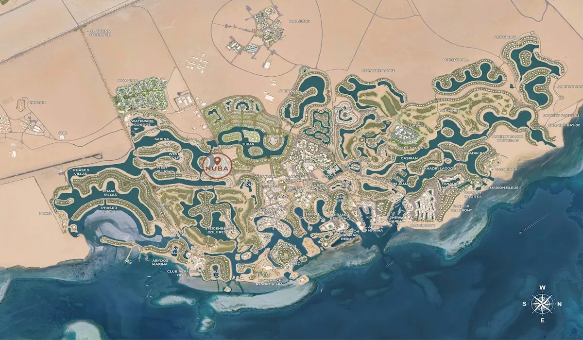 Nuba El Gouna Location on El Gouna Master Plan